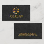 弁護士金ゴールドスケールロゴブラック弁護士 名刺 (正面/裏面)