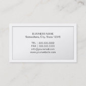 弁護士金ゴールドスケール弁護士クラシック白 名刺 (裏面)