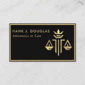 弁護士金ゴールドスケール黒人弁護士事業 名刺 (正面)