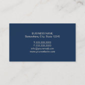 弁護士金ゴールド司法スケーエレガントルネイビーブルー 名刺 (裏面)