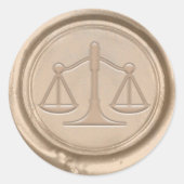 弁護士金ゴールド法事務局蝋印 ラウンドシール (正面)