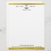 弁護士金ゴールド金属法律規模弁護士 レターヘッド (正面/裏面)