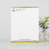 弁護士金ゴールド金属法規スケール弁護士 レターヘッド (スタンド正面)