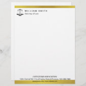 弁護士金ゴールド金属法規スケール弁護士 レターヘッド (正面/裏面)