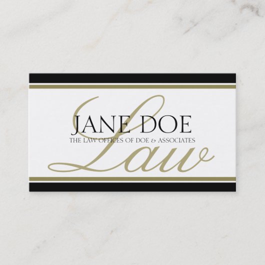 弁護士金ゴールドLAWスクリプト 名刺 (正面)