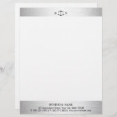 弁護士銀縁ど法はかりで測弁護士 レターヘッド (正面/裏面)