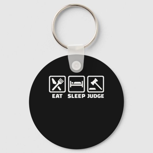 弁護士食べ睡眠判事 キーホルダー (正面)