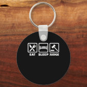 弁護士食べ睡眠判事 キーホルダー (正面)