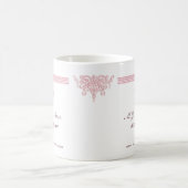 弁護士高級ストライプとピンクジャスティスエンブレム コーヒーマグカップ (中央)