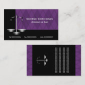 弁護士黒紫 名刺 (正面/裏面)