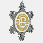 弁護士2017弁護士|飾り金色 スノーフレークピューターオーナメント (左)