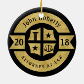 弁護士2018弁護士 |装飾黄金 セラミックオーナメント (裏面)
