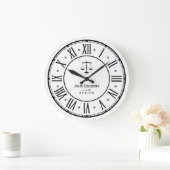 弁護士|のエレガントで上品なギフト ラージ壁時計 (ホーム)