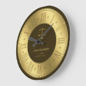 弁護士|のエレガントな金上品なギフト ラージ壁時計 (傾斜)