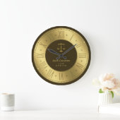 弁護士|のエレガントな金上品なギフト ラージ壁時計 (ホーム)