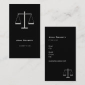 弁護士|のエレガントな黒 名刺 (正面/裏面)