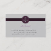 弁護士|の完全でモダンな弁護士 名刺 (裏面)