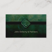 弁護士|の専門の緑 名刺 (裏面)