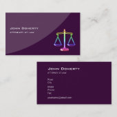 弁護士|の紫色 名刺 (正面/裏面)