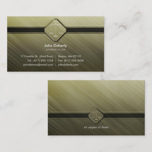 弁護士|の緑 名刺 (正面/裏面)