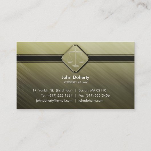 弁護士|の緑 名刺 (正面)