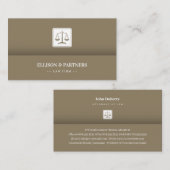 弁護士 |はかりで測金ゴールド 名刺 (正面/裏面)