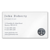 弁護士 はかりで測| of Justice マグネット名刺 (正面)