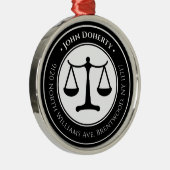 弁護士 はかりで測| of Justice メタルオーナメント (右)