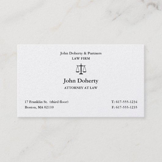 弁護士 はかりで測| of Justice 名刺 (正面)