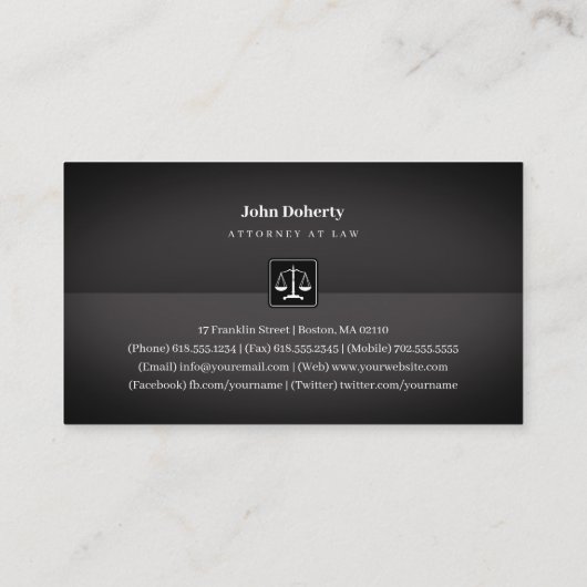 弁護士 はかりで測| of Justice 名刺 (裏面)