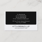 弁護士・アット・ローのエレガントプロフェッショナル 名刺 (裏面)