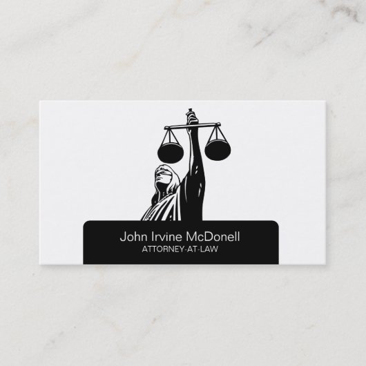 弁護士・アット・ローのエレガントプロフェッショナル 名刺 (正面)