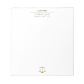 弁護士　アトニー・アット・ロー　クラッシィー・ホワイト ノートパッド (正面)