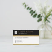 弁護士 |エレガントプロフェッショナル金ゴールド黒 名刺