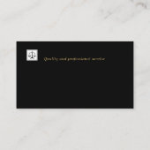 弁護士 |エレガントプロフェッショナル金ゴールド黒 名刺