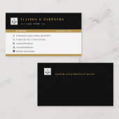 弁護士 |エレガントプロフェッショナル金ゴールド黒 名刺