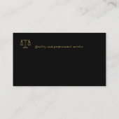 弁護士 |エレガントプロフェッショナル金ゴールド 名刺 (裏面)