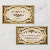 弁護士-エレガントヴィンテージアンティーク 名刺 (正面/裏面)