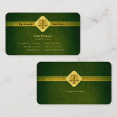弁護士 |エレガント名刺（緑） 名刺 (正面/裏面)