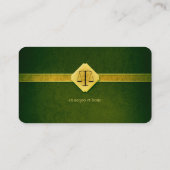 弁護士 |エレガント名刺（緑） 名刺 (裏面)