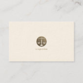 弁護士 |エレガント金ゴールド 名刺 (裏面)