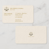 弁護士 |エレガント金ゴールド 名刺 (正面/裏面)