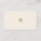 弁護士 |エレガント金ゴールド 名刺 (裏面)