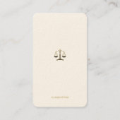 弁護士 |エレガント金ゴールド 名刺 (裏面)