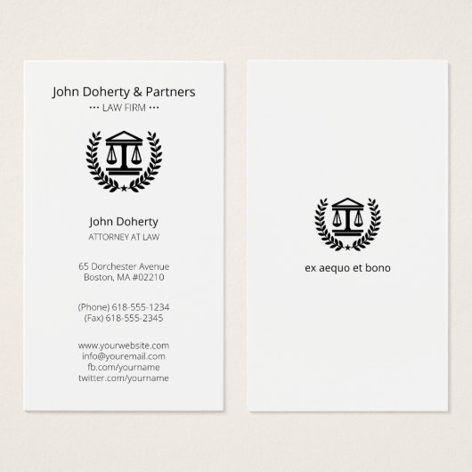 弁護士 |エレガント | (正面&裏面)