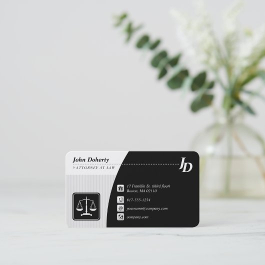 弁護士 |エレガント | 名刺 (スタンド正面)