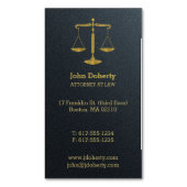 弁護士 クラシック金のはかりで測正義 マグネット名刺 (正面縦)