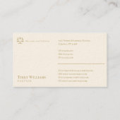 弁護士 |クラッシーエレガントゴールデン 名刺 (裏面)