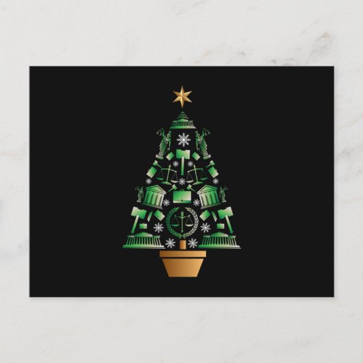 弁護士 クリスマスツリー ポストカード (正面)