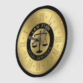 弁護士 |ゴールデンはかりで測オブジャスティス ラージ壁時計 (傾斜)